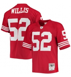 Men San Francisco 49ers 52 Patrick Willis Red 2007 Mitchell 26 Ness Legacy Stitched Jersey