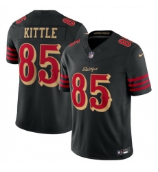 Women San Francisco 49ers 85 George kittle Black 2025 F U S E Rivalries Vapor Limited Stitched Football Jersey
