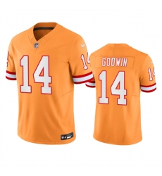 Men Tampa Bay Buccaneers 14 Chris Godwin Orange Throwback Limited Stitched Jersey