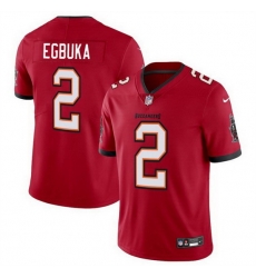 Men Tampa Bay Buccaneers 2 Emeka Egbuka Red 2025 Draft Vapor Limited Stitched Jersey