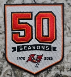Tampa Bay Buccaneers 50TH Anniversary Patch White Biaog