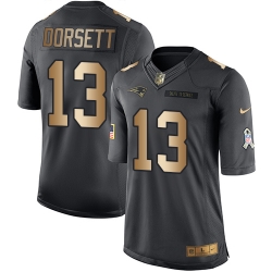 Nike Patriots #13 Phillip Dorsett Black Mens Stitched NFL Limited Go