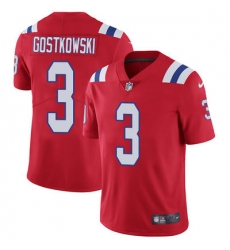 Nike Patriots #3 Stephen Gostkowski Red Alternate Mens Stitched NFL Vapor Untouchable Limited Jersey