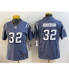 Women New England Patriots 32 TreVeyon Henderson 2025 Rivalries Stitched Football Jersey Women New England Patriots 32 TreVeyon Henderson 2025 Rivalries Stitched Football Jersey