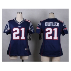 Women Nike New England Patriots #21 butler blue jerseys