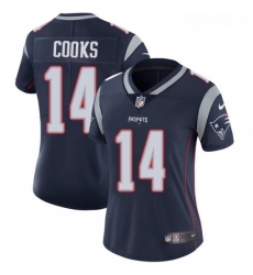 Womens Nike New England Patriots 14 Brandin Cooks Navy Blue Team Color Vapor Untouchable Limited Player NFL Jersey