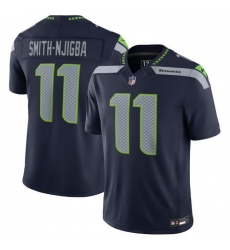 Men Seattle Seahawks 11 Jaxon Smith Njigba Nike College Navy Team Vapor F U S E Stitched Limited Jerseys