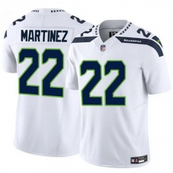 Men Seattle Seahawks 22 Damien Martinez White 2025 F U S E  Vapor Untouchable Limited Stitched Football Jersey