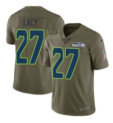 Nike Seahawks #27 Eddie Lacy Olive Mens Stitched NFL Limited 2017 Salute to Service Jersey