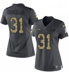 Womens Nike Seattle Seahawks 31 Kam Chancellor Limited Black 2016 Salute to Service NFL Jersey