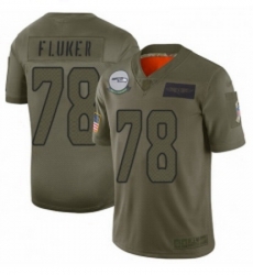 Womens Seattle Seahawks 78 DJ Fluker Limited Camo 2019 Salute to Service Football Jersey