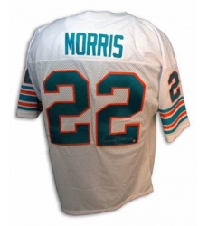 Men Mercury Morris Miami Dolphins White Throwback Football Jersey