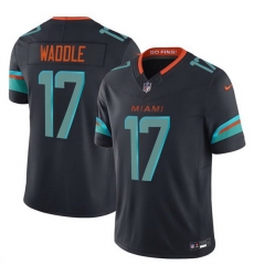 Men Miami Dolphins 17 Jaylen Waddle Black 2025 F U S E Rivalries Vapor Limited Stitched Football Jersey Men Miami Dolphins 17 Jaylen Waddle Black 2025 F U S E Rivalries Vapor Limited Stitched Football Jersey