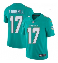 Mens Nike Miami Dolphins 17 Ryan Tannehill Aqua Green Team Color Vapor Untouchable Limited Player NFL Jersey