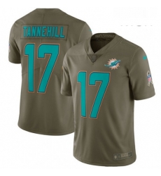 Mens Nike Miami Dolphins 17 Ryan Tannehill Limited Olive 2017 Salute to Service NFL Jersey