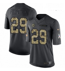 Mens Nike Miami Dolphins 29 Minkah Fitzpatrick Limited Black 2016 Salute to Service NFL Jersey