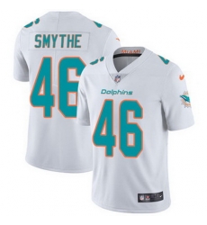 Nike Dolphins #46 Durham Smythe White Mens Stitched NFL Vapor Untouchable Limited Jersey