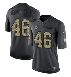 Nike Dolphins 46 Noah Igbinoghene Black Men Stitched NFL Limited 2016 Salute to Service Jersey