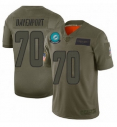 Youth Miami Dolphins 70 Julien Davenport Limited Camo 2019 Salute to Service Football Jersey