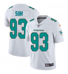 Youth Nike Miami Dolphins 93 Ndamukong Suh Elite White NFL Jersey