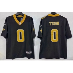 Men New Orleans Saints  0 Jordyn Tyson Black 2026 Vapor Limited Stitched Football Jersey