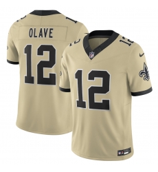 Men New Orleans Saints 12 Chris Olave Gold 2025 F U S E Alternate Vapor Limited Stitched Football Jersey Men New Orleans Saints 12 Chris Olave Gold 2025 F U S E Alternate Vapor Limited Stitched Football Jersey