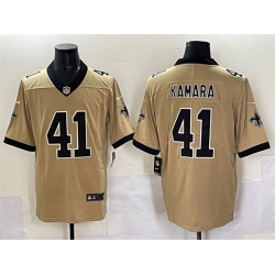 Men New Orleans Saints 41 Alvin Kamara Gold Alternate Vapor Limited Stitched Football Jersey