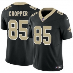 Men New Orleans Saints  85 Jalen Cropper Black 2026 F U S E Vapor Limited Stitched Football Jersey