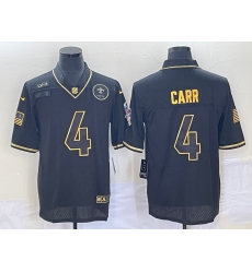 Men's New Orleans Saints #4 Derek Carr Black Gold 2020 Salute To Service Stitched NFL Nike Limited Jersey