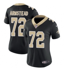 Nike Saints 72 Terron Armstead Black Team Color Womens Stitched NFL Vapor Untouchable Limited Jersey