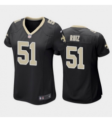 women cesar ruiz new orleans saints black game jersey 