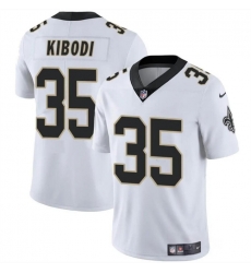 Youth New Orleans Saints 35 Jacob Kibodi White Vapor Limited Stitched Football Jersey