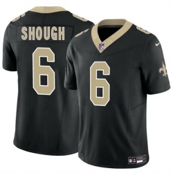 Youth New Orleans Saints 6 Tyler Shough Black 2025 Draft F U S E Vapor Limited Stitched Football Jersey