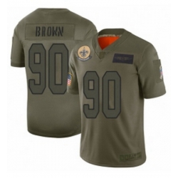 Youth New Orleans Saints 90 Malcom Brown Limited Camo 2019 Salute to Service Football Jersey