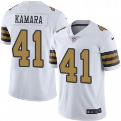 Youth Nike New Orleans Saints 41 Alvin Kamara Limited White Rush Vapor Untouchable NFL Jersey