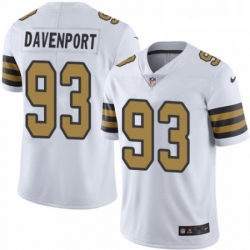 Youth Nike New Orleans Saints 93 Marcus Davenport Limited White Rush Vapor Untouchable NFL Jersey