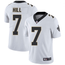 Youth Saints 7 Taysom Hill White Stitched Football Vapor Untouchable Limited Jersey