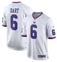 Men New York Giants 6 Jaxson Dart White Limited Stitched NFL Football Jersey
