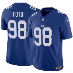 Men New York Giants  98 Leki Fotu Blue 2026 F U S E  Vapor Untouchable Limited Stitched Jersey