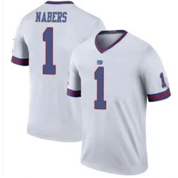 Men's New York Giants #1 Malik Nabers Nike Color Rush Stitched Jersey