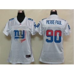 NEW Womens New York Giants 90 Pierre-Paul White Jerseys