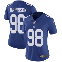 Nike Giants #98 Damon Harrison Royal Blue Team Color Womens Stitched NFL Vapor Untouchable Limited Jersey