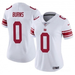 Women New York Giants 0 Brian Burns White Vapor Stitched Jersey