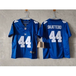 Women New York Giants 44 Cam Skattebo Blue F U S E  Vapor Stitched Jersey