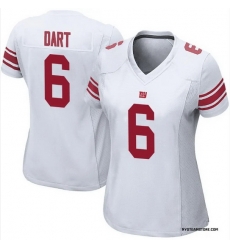 Women New York Giants 6 Jaxson Dart White 2025 Draft F U S E Vapor Untouchable Limited Stitched Jersey