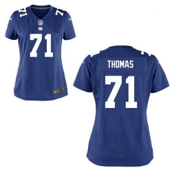 Women Nike Giant 71 Andrew Thomas Blue Royal Vapor Limited Jersey 2020 NFL Draft