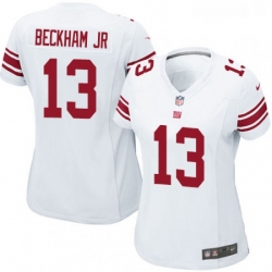 Womens Nike New York Giants 13 Odell Beckham Jr Game White NFL Jersey