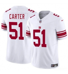 Youth New York Giants 51 Abdul Carter White 2025 Draft F U S E  Vapor Untouchable Limited Stitched Jersey