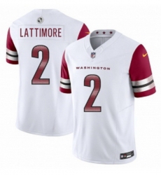 Men Washington Commanders 2 Marshon Lattimore White 2025 FUSE Vapor Limited Football Stitched Jersey