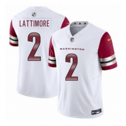 Men Washington Commanders 2 Marshon Lattimore White 2025 FUSE Vapor Limited Football Stitched Jersey